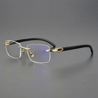 Lunettes unisexes minces en cuivre 1pc Lunettes de lecture carrées en métal Blocage de la lumière bleue Restauration de la presbytie