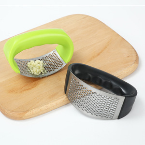 Stainless Steel Garlic Press Ring Manual Mincer Kitchen Tool Black Green Pink - Product Image 1