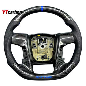Volant de direction en fibre de carbone véritable personnalisé de style course pour F150 SVT <span class=keywords><strong>Lightning</strong></span> 04, pièces automobiles, accessoires intérieurs de voiture, YTcarbon - Product Image 3