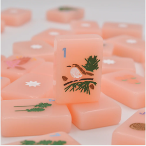 <b>Light</b> Peach Pink Acrylic American Mahjong Tiles, Hand-Painted Cartoon Patterns, Factory Customization - Product Image 6