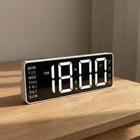Desktop LED Geräuschloser Batteriebetriebener Moderner Minimalistischer Digitaler Wecker mit Studienorientiertem Countdown-Timer Schreibtischuhr