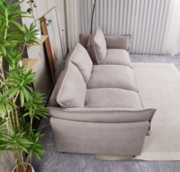 Sofa Recliner Kain 3 Dudukan Grosir, Sofa Santai Modern dengan Sandaran Empuk dan Pijakan Kaki, Langsung dari Pabrik, Perabot Ruang Tamu Rumah