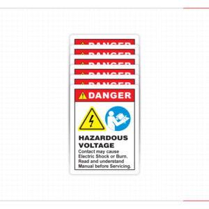 Señal de Advertencia de Voltaje Peligroso, Advertencia de Quemaduras por Descarga Eléctrica, Nota de Seguridad Eléctrica, Etiqueta Adhesiva para Equipos Industriales, Mate - Product Image 2