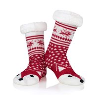 Chaussettes en coton de Noël à motif de dessin animé drôle