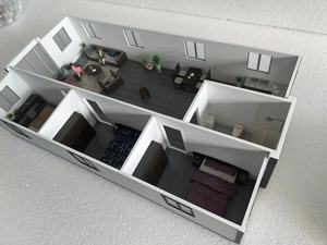 Container <span class=keywords><strong>in</strong></span> Acciaio Standard da 20 piedi, 3 Camere da Letto, 2 Piani, Estensione Espandibile 3D, Edificio per Uffici, Monolocale <span class=keywords><strong>in</strong></span> <span class=keywords><strong>Vendita</strong></span> per Villaggi - Product Image 3