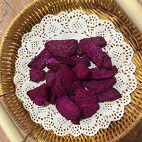 Lekkere knapperige gevriesdroogde rode drakenvrucht plakjes, natuurlijk ongezoet, FD rode pitaya tropische fruitsnack