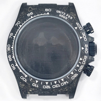 Montre mécanique de luxe légère pour homme de qualité supérieure, boîtier noir, cadran bleu clair avec chiffres romains, multifonction, multi-cadrans, 4130