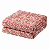 Couverture en polaire tricotée anti-boulochage, design flocon de neige, douce et chaude, pour salon, vente directe usine, OEM