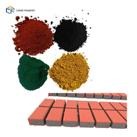 Pavé de béton, carreaux brik, 12 pigments, utilisation de la poudre de oxyde de fer rouge et jaune