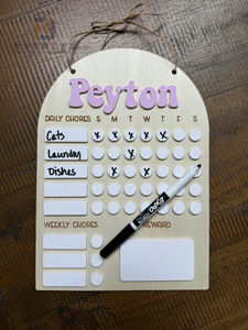Custom Magnetic Wooden Chore Chart to Do List Wood Message <strong>Board</strong> Wifi <strong>Sign</strong> with Rewritable Acrylic for Display <strong>Baby</strong> Milestone - Product Image 5