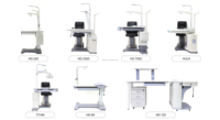 Table d'examen ophtalmique combinée électrique HD-120, grand modèle, avec chaise et support, unité de réfraction pour examen des yeux, hôpital