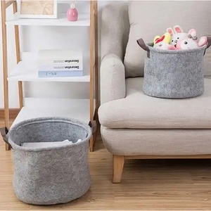 Custom Collapsible Baby Kids Laundry 3 Piece Set extra Large Felt Book Storage <b>Basket</b> for Toys and Storage <b>Baskets</b> - Product Image 6