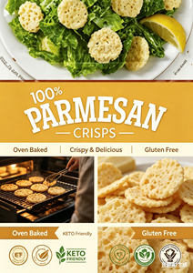 Croustilles de fromage Keto OEM 100% adaptées au corps humain, craquelins de <span class=keywords><strong>parmesan</strong></span>, collations cétogènes riches en protéines, vente en gros de snacks, <span class=keywords><strong>Halal</strong></span> - Product Image 2