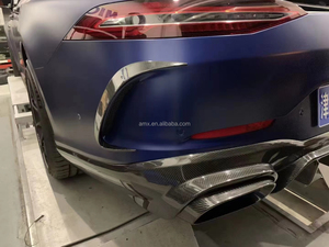 High Quality Dry Carbon Body Bra-bus Kit Front Lip Side Skirt Rear Lip Rear Diffuser <strong>Spoiler</strong> for Mercedes-Benz AMG GT50 - Product Image 4