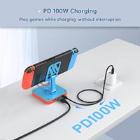 TUTI Hub USB 3-en-1 Support Téléphone HDTV 4K60Hz Station d'Accueil Type-C pour Console de Jeu Switch 2