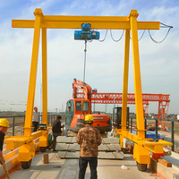 Grue portique monopoutre de 10 tonnes pour levage intensif intérieur/extérieur, équipement de manutention pour entrepôt de construction avec moteur et boîte de vitesses