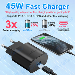 Caricabatterie USB-C Originale EU da 45W per <span class=keywords><strong>Samsung</strong></span> S24 Ultra 2025, Ricarica Super Veloce PD 3.0 per Telefoni Android - Product Image 3