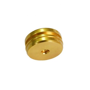 Boîtier cylindrique en laiton plaqué or brillant usiné CNC, avec capuchons usinés en laiton à tolérance serrée pour raccords d'instruments de test - Product Image 5