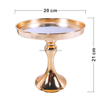 Ensemble de 6 supports à gâteaux en métal rose doré à 3 niveaux, fournitures promotionnelles pour fêtes, décoration de table de réception, plateau à bonbons, support à desserts