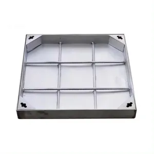 JNZ Factory Provides 12X12 Steel Manhole Cover Frame Square Septic Wear-Resistant Invisible Manhole Cover