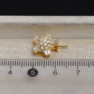 Pendentif en argent S925 en forme de flocon de neige, à faire soi-même, avec perle, pour femme, avec 12 à 16 accessoires, plateau vide JG5255 - Product Image 4