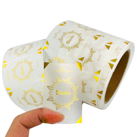 Autocollant personnalisé en feuille d'or imprimé auto-adhésif