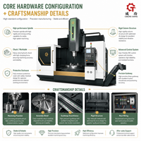 Torno CNC vertical industrial cerrado con fresadora, transportador de virutas de diamante y depósito de cobre