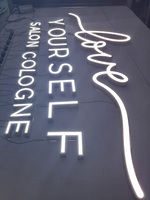 Tablero de letrero led de té de burbujas para exteriores, señalización personalizada, logotipos de acero, tablero de letrero led 3D, marco de aluminio, letrero led para empresas