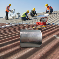 Ruban d'étanchéité en caoutchouc butyle avec feuille d'aluminium industrielle, adhésif résistant à l'eau pour toitures métalliques, toitures à base de ciment et cuisines