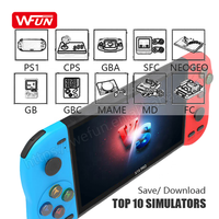 WFUN X19 MAX Konsol Game Retro HD Portabel dengan Dua Kontroler, Konsol Game Genggam untuk PS1 X19 Pro