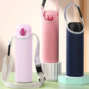 Sac isotherme personnalisé en néoprène pour enfants, porte-bouteille étanche pour eau chaude, support de boisson à bandoulière avec fonction de portage transversal - Product Image 5