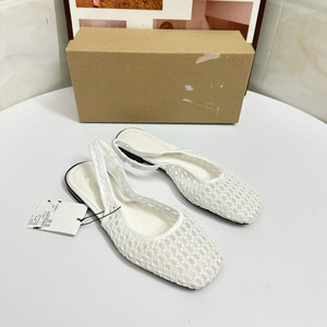 Sandalias Tejidas Hechas a Mano para Mujer, Sandalias Planas con Tira Trasera de Malla, Zapatos Transpirables de Malla, Zapatos Casuales de Verano con Punta Cerrada, Bailarinas - Product Image 4