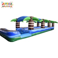 Toboggan gonflable commercial Palm Tree avec piscine, toboggan aquatique gonflable pour enfants