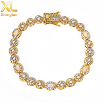 Brazalete de Cobre con Baño de Oro de 18K, Diseño Ovalado en Forma de T, Grosor de Baño de 0.3mm, Estilo Hip Hop, para Regalo Unisex