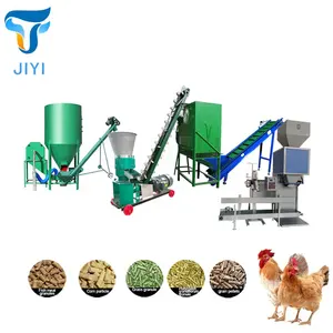 JY Machinery Mini Poultry Feed Pellet Mill 1000kg/H Animal Feed Food Pellet Maker and Mixer for Chicken Cattle Feed Processing