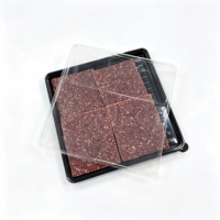 Emballages personnalisés jetables et recyclables de qualité alimentaire, boîtes en plastique rectangulaires gaufrées pour fruits secs, biscuits, viande, salades, noix