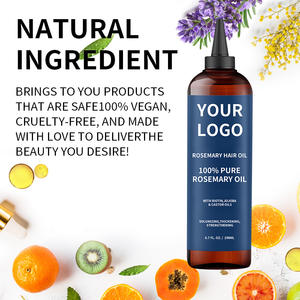 Pure <b>Rosemary</b> Hair <b>Oil</b> 198ml Oem Private Label 100% <b>Natural</b> Growth Vegan Frizz Free - Product Image 3
