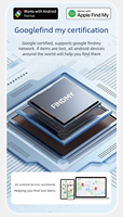 Mini traceur GPS AGPS en temps réel pour animaux de compagnie et objets personnels, compatible iOS Android Google Find My Device, anti-perte, avec batterie 1 an