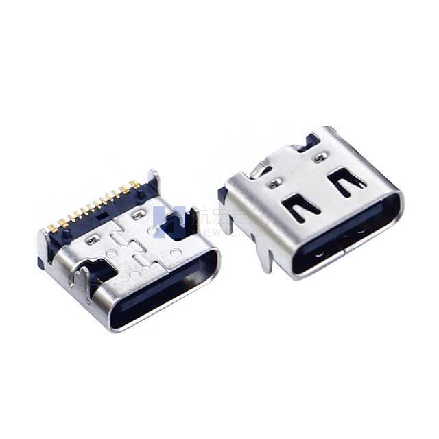 High Quality Fast Charging Type c Connector Copper PIN Type c Female 16pin Type c USB Connector Supported 5A High Current