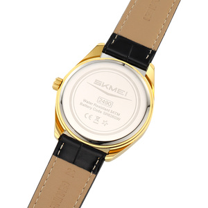 Orologio al Quarzo SKMEI Modello 2490, Design Classico di Lusso, Impermeabile 3ATM, Cassa in Lega 49.5mm, Cinturino in Pelle 22mm, Vetro Cristallo Antichario - Product Image 6