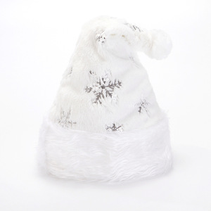 Madeshine Xmas Trắng Sang Trọng Dành Cho Người Lớn Sequins Bông Tuyết Thêu Trang Trí Giáng Sinh Sang Trọng Santa Claus <span class=keywords><strong>Hat</strong></span> Với Vàng Bạc - Product Image 5