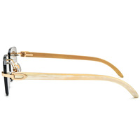 Lunettes de soleil personnalisées avec logo, verres en cristal, lunettes de soleil en corne de buffle