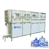 Máquina Envasadora de Agua Purificada para Botellas de 18.9 Litros, 19 Litros y 20 Litros, Tipo Lineal de 300 bph, para Barriles de Plástico de 5 Galones