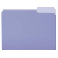 Oficina papelería Durable 11 pt lavanda 1/3 corte Tab tamaño de la letra 8,5 por 11 pulgadas colorido Manila carpetas de archivos