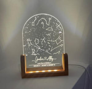 Base en U personnalisée, veilleuse en acrylique éclairée en forme de <span class=keywords><strong>N</strong></span> - Product Image 4