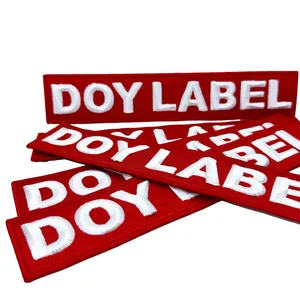 Sew-on Fabric Product Clothing Patches Manufactures Embroidery Custom Labels with 3D Logo