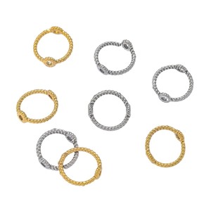 Anneau fileté en acier inoxydable électroplaqué, connecteur rond pour la fabrication de bracelets, accessoires de bijouterie - Product Image 5