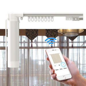 Riel de Cortina Motorizado Inteligente <span class=keywords><strong>Alexa</strong></span> para Proyectos de Hogar, Riel de Cortina Eléctrico de Longitud Personalizada Tuya, Cortinas Motorizadas Inteligentes - Product Image 1