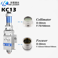 Lentille de collimation laser à fibre HXLASER avec support D30 F75 F100 F125 F150 F190, ensemble de lentilles de focalisation laser pour tête laser WSX KC13