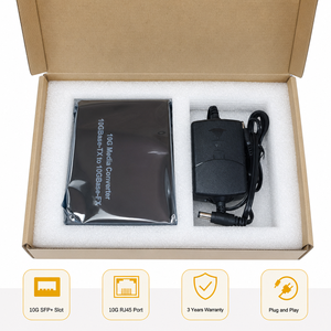 Convertisseur de média multi-réaux 10G avec <span class=keywords><strong>prise</strong></span> SFP et port <span class=keywords><strong>RJ45</strong></span>, boîtier métallique, convertisseur de média réseau <span class=keywords><strong>fibre</strong></span> optique, compatible OEM - Product Image 5